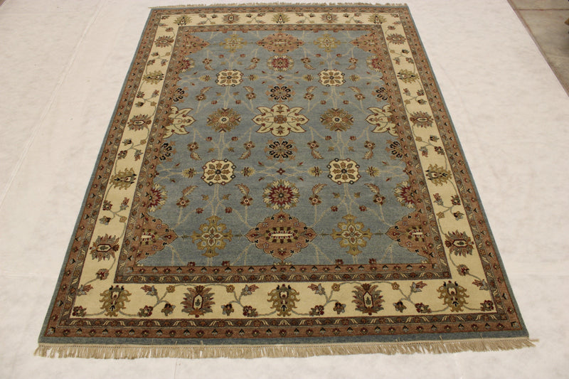 Oriental Rug, Vegetable Dye Rug, Sky Blue Rug, Standard Rug Sizes, Rug 9x12