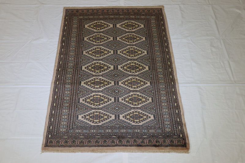 Bokhara Rug, Tribal Rug, Hand Knotted Pakistani Rug, 4x6 Rugs