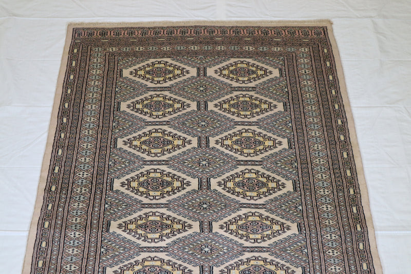 Bokhara Rug, Tribal Rug, Hand Knotted Pakistani Rug, 4x6 Rugs