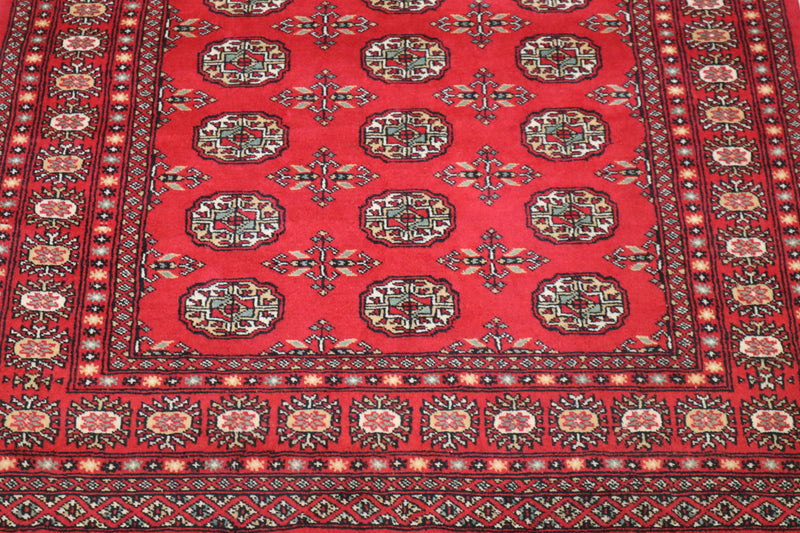 Bokhara Rug, Geometric Rug, Turkoman Design Rug, 4x6 Rug