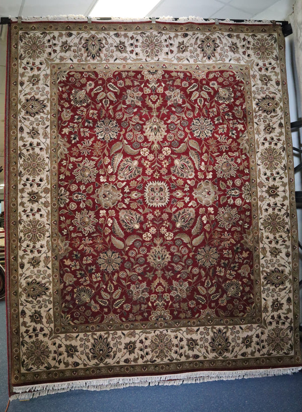 Indo Rug, Red Rug, Jaipur Rug, Traditional Wool Rug