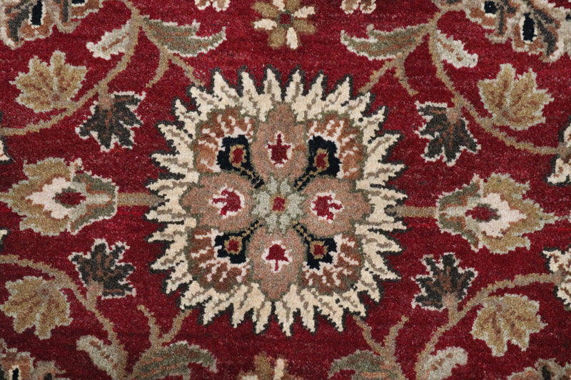 Indo Rug, Red Rug, Jaipur Rug, Traditional Wool Rug