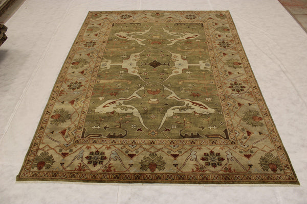 Authentic Rug, Green Rug, Oushak Rug, Wool Oriental Rugs, Discounted Rugs