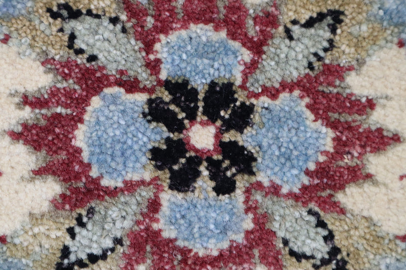 Blue Oriental Rug, Hand Knotted Indian Rug, 8x10 Rug