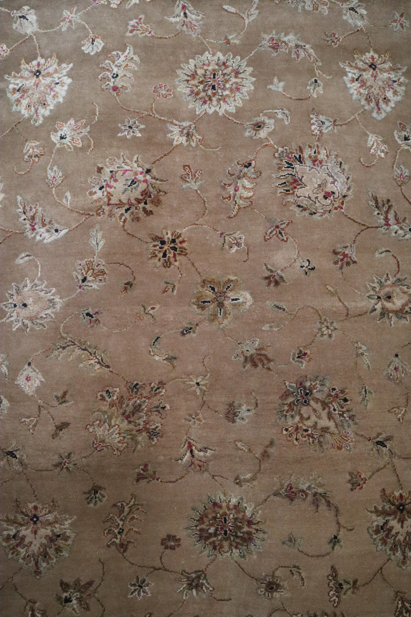 Persian Rug, Silk Flower Rug, Indian Hand Knotted Rug