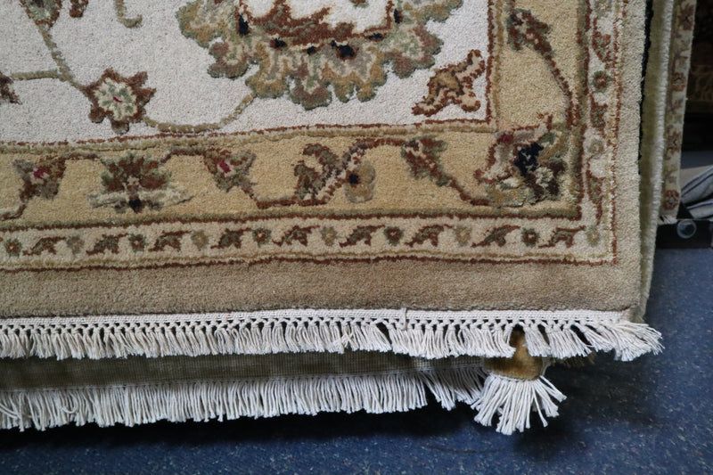 Persian Rug, Silk Flower Rug, Indian Hand Knotted Rug