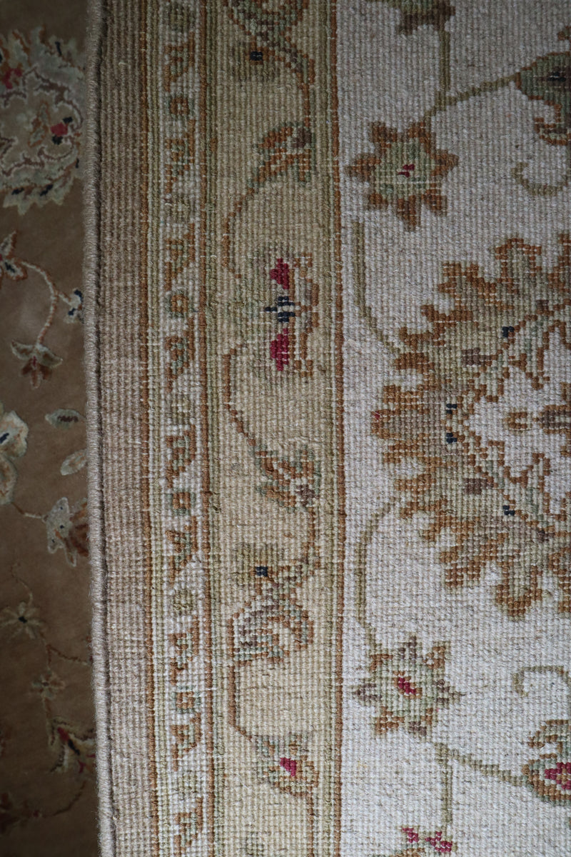 Persian Rug, Silk Flower Rug, Indian Hand Knotted Rug