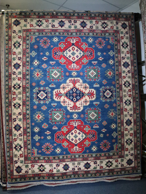 Kazak Rug, Tribal Rug, Colorful Area Rug, Afghan Rug 8x10