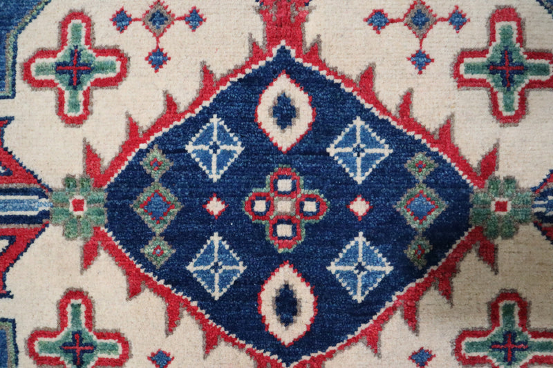 Kazak Rug, Tribal Rug, Colorful Area Rug, Afghan Rug 8x10