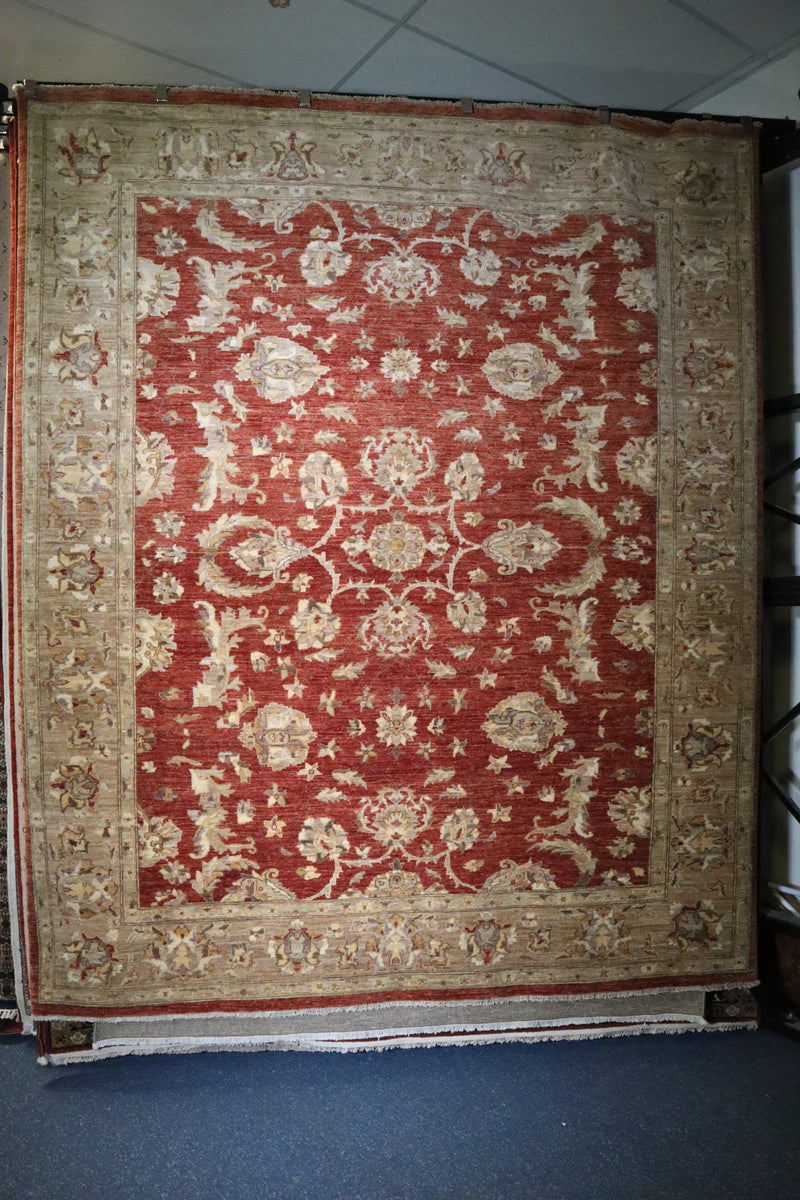 Peshawar Rug, Oushak Design Rug, Hand Knotted Pakistani Rug