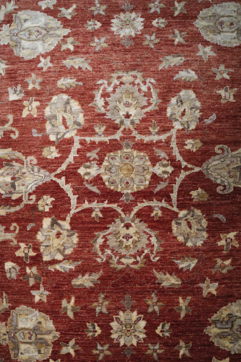 Peshawar Rug, Oushak Design Rug, Hand Knotted Pakistani Rug