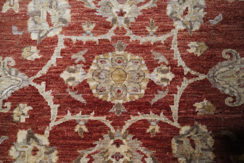 Peshawar Rug, Oushak Design Rug, Hand Knotted Pakistani Rug