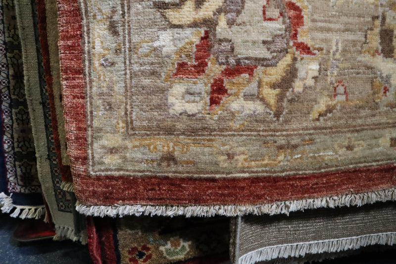 Peshawar Rug, Oushak Design Rug, Hand Knotted Pakistani Rug