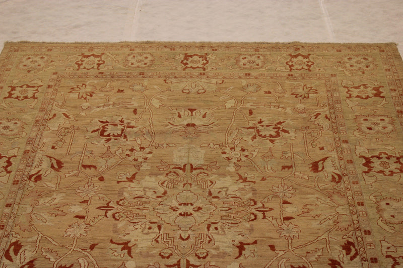 Vegetable Dye Rug, Peshawar Rug, Hand Knotted, What Size Rug For Living Room