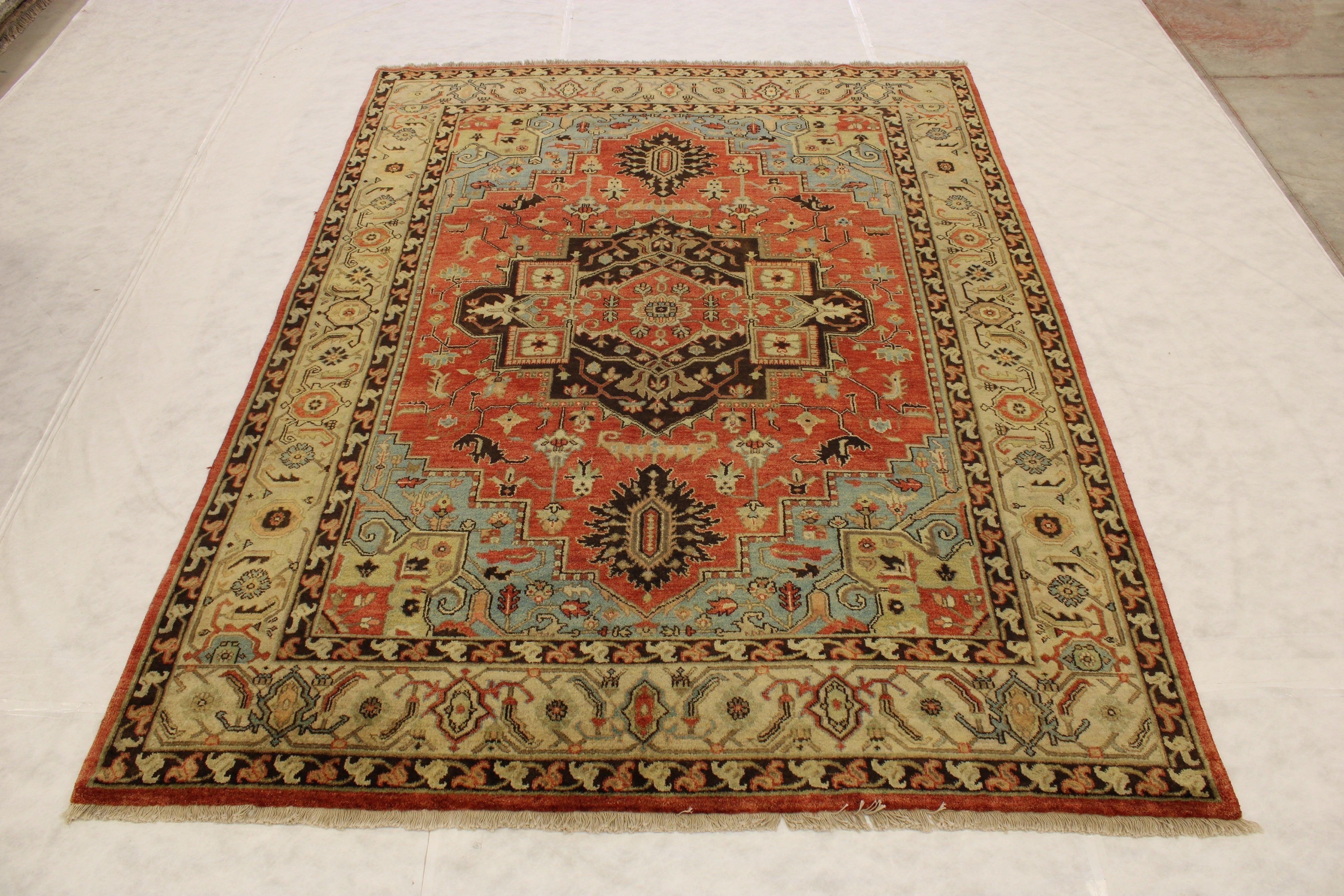 Multicolor Rug, Serapi Rug, Knotted Rug, Area Rug Sizes, Bedroom Rugs 