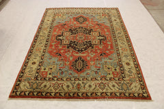 Multicolor Rug, Serapi Rug, Knotted Rug, Area Rug Sizes, Bedroom Rugs 