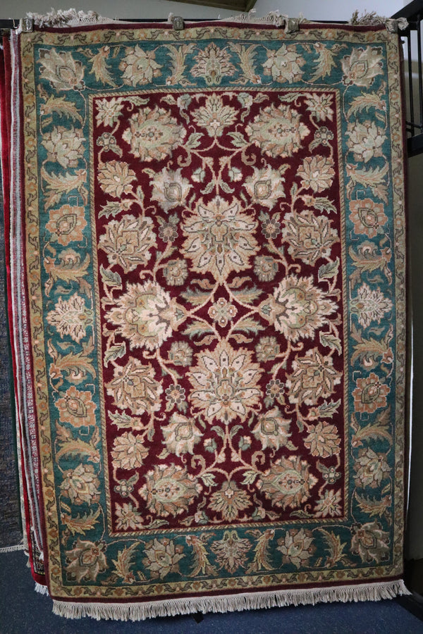 Jaipur Rug, Geometric Rug, Hand Knotted Indian Rug, Bedroom Rugs