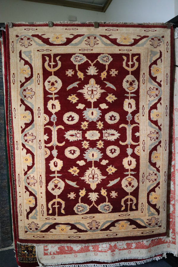 Peshawar Rug, Pakistani Rug, 4x6 Area Rug