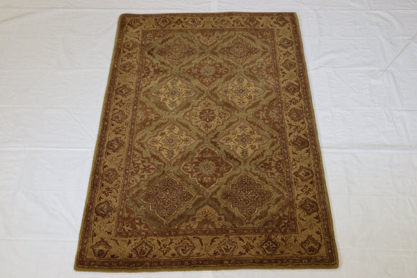 Hand Tufted Rug, Traditional Rug, Oriental Area Rug, 4x6 Rug