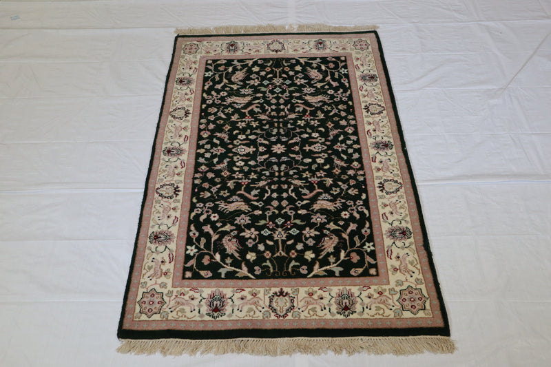 Hunting Rug, Floral Rug, Indian Rug, Geometric Rug