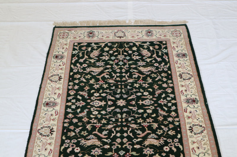 Hunting Rug, Floral Rug, Indian Rug, Geometric Rug