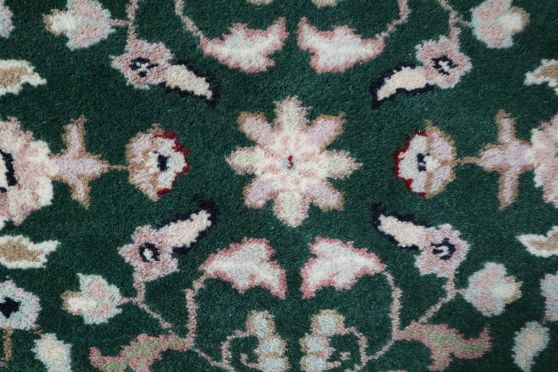 Hunting Rug, Floral Rug, Hand Knotted Indian Rug, Kitchen Rug