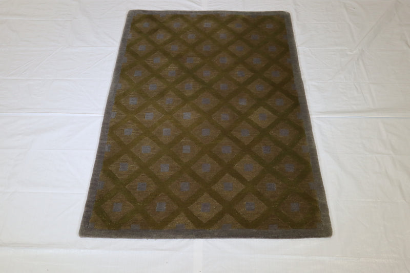 Hand Tufted Rug, Authentic Rug, 4x6 Area Rug, Wool Rug