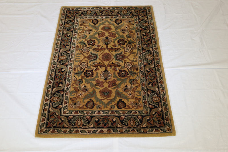 Traditional Rug, Hand Tufted Rug, Area Wool Rug, 4x6 Rug