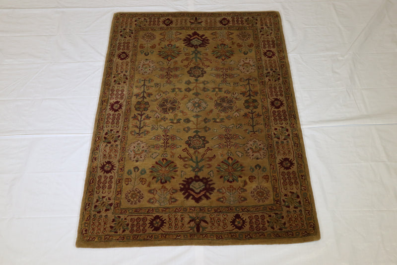 Hand Tufted Rug, Oriental Rug, Vegetable Dye Rug, 4x6