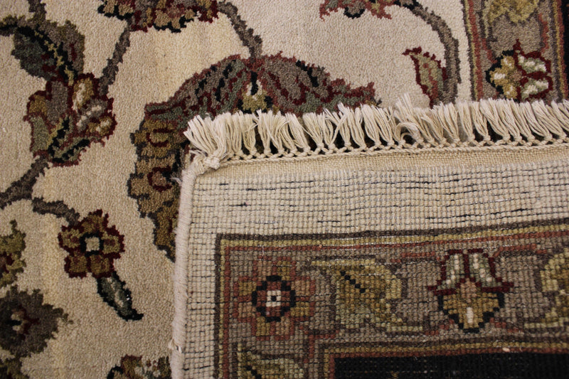 Jaipur Rug, Oriental Rug, Knotted Rugs, Ivory Rug, 9x13 Area Rugs 