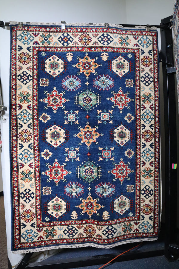 Kazak Rug, Tribal Rug, Colorful Rug, Afghan Rug, 4x6 Rugs