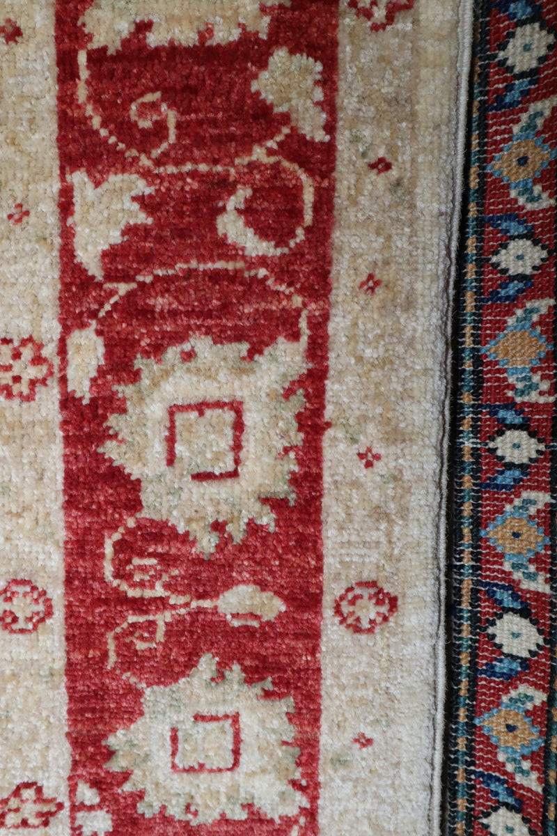 Hand Knotted Afghan Rug, Turkoman Rug, Oushak Rug, 4x6 Rug