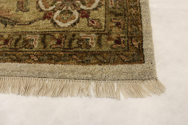 Oriental Rug, Ivory Rug, Hand Knotted Wool Rug, 9x12 Area Rug, Indian Rugs