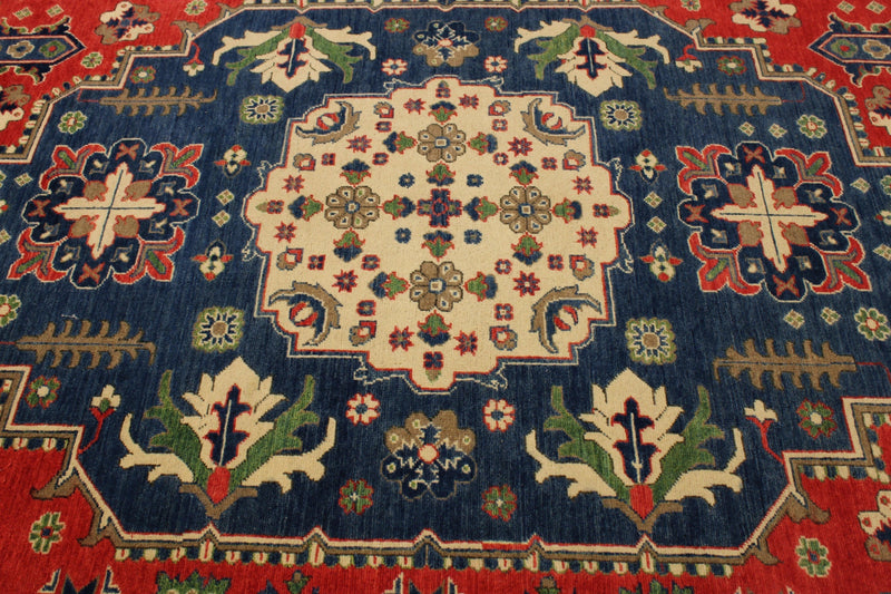 Wool Oriental Rugs, Kazak Rug, Multicolored Rug, Afghan Rugs, Rug Decor