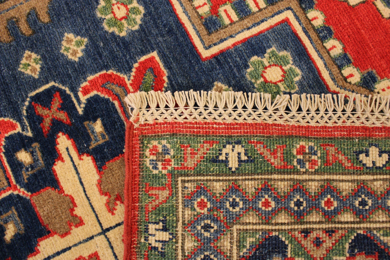 Wool Oriental Rugs, Kazak Rug, Multicolored Rug, Afghan Rugs, Rug Decor