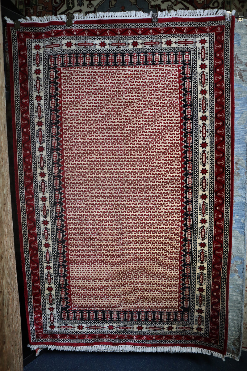 Jumo Rug, Traditional Rug, Hand Knotted Rug, 4x6 Rug