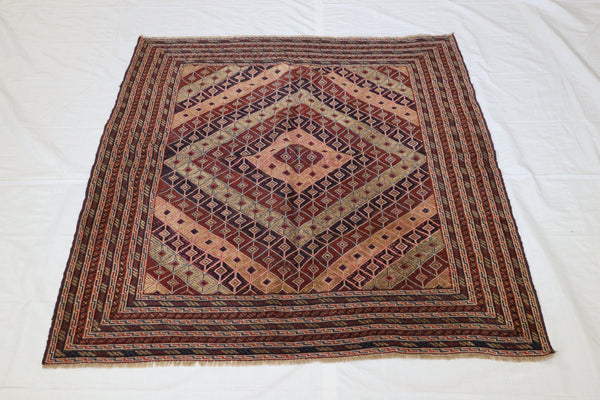 Tribal Rug, Oushak Rug, Afghan Hand Knotted Rug