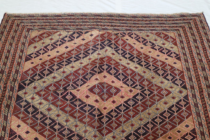 Tribal Rug, Oushak Rug, Afghan Hand Knotted Rug