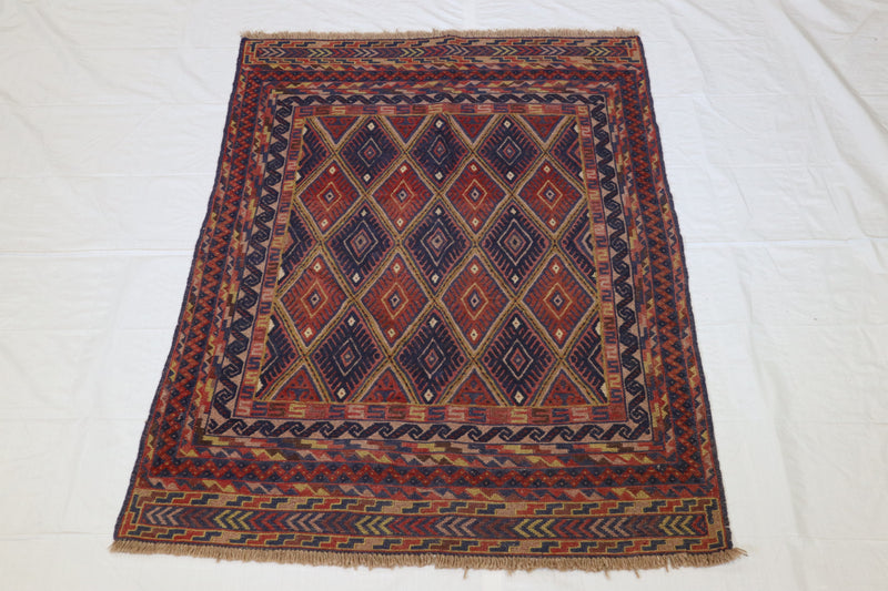 Hand Knotted Tribal Rug, Afghan Wool Rug, Area Rug For Bedroom