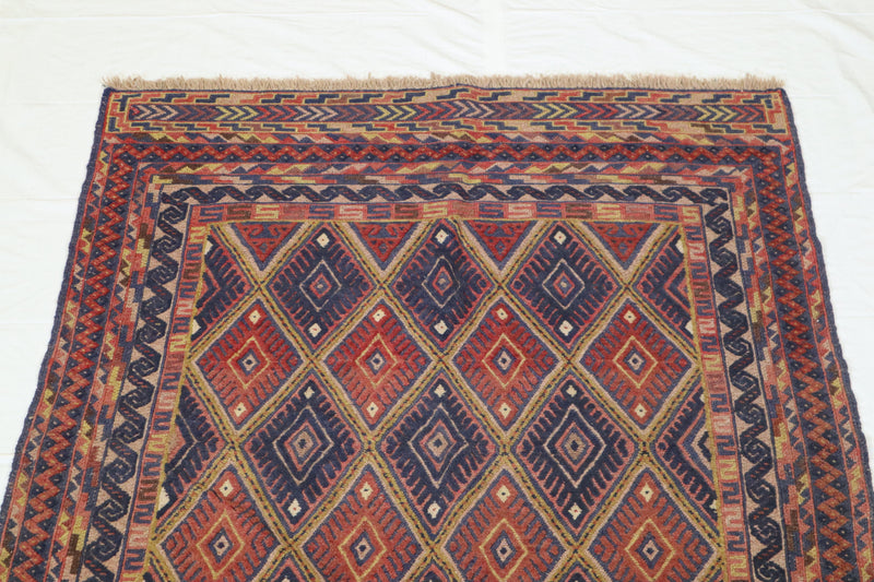 Hand Knotted Tribal Rug, Afghan Wool Rug, Area Rug For Bedroom