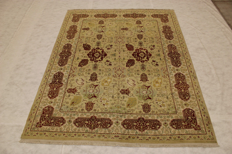 Peshwar Rug, Hand Knotted Rugs, Area Rug, Pakistani Rug, 8x11 Rug 