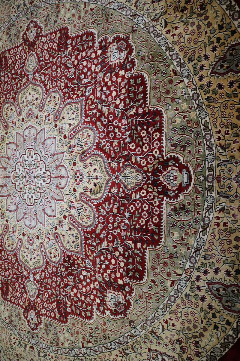 Persian Rug, Jammu Kashmir Rug, Round Rug, Round Rug For Living Room