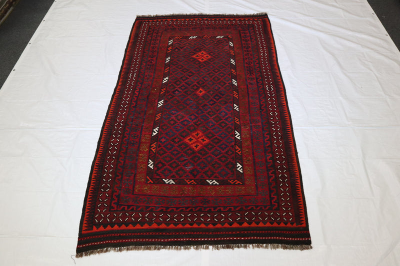 Afghan Kilim, Traditional Kilim Rug, 5x8 Area Rug