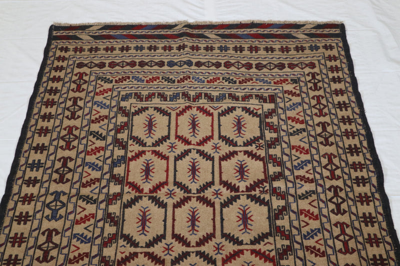 Oushak Rug, Tribal Rug, Hand Knotted Afghan Rug