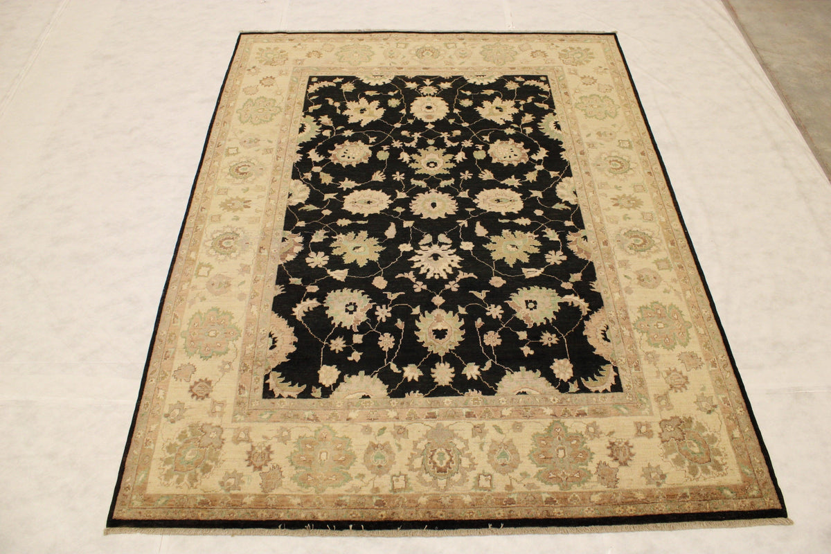  Oushak Rugs, Hand Knotted Wool Rug, Peshawar Rug, Oriental Rug, Rugs For Office