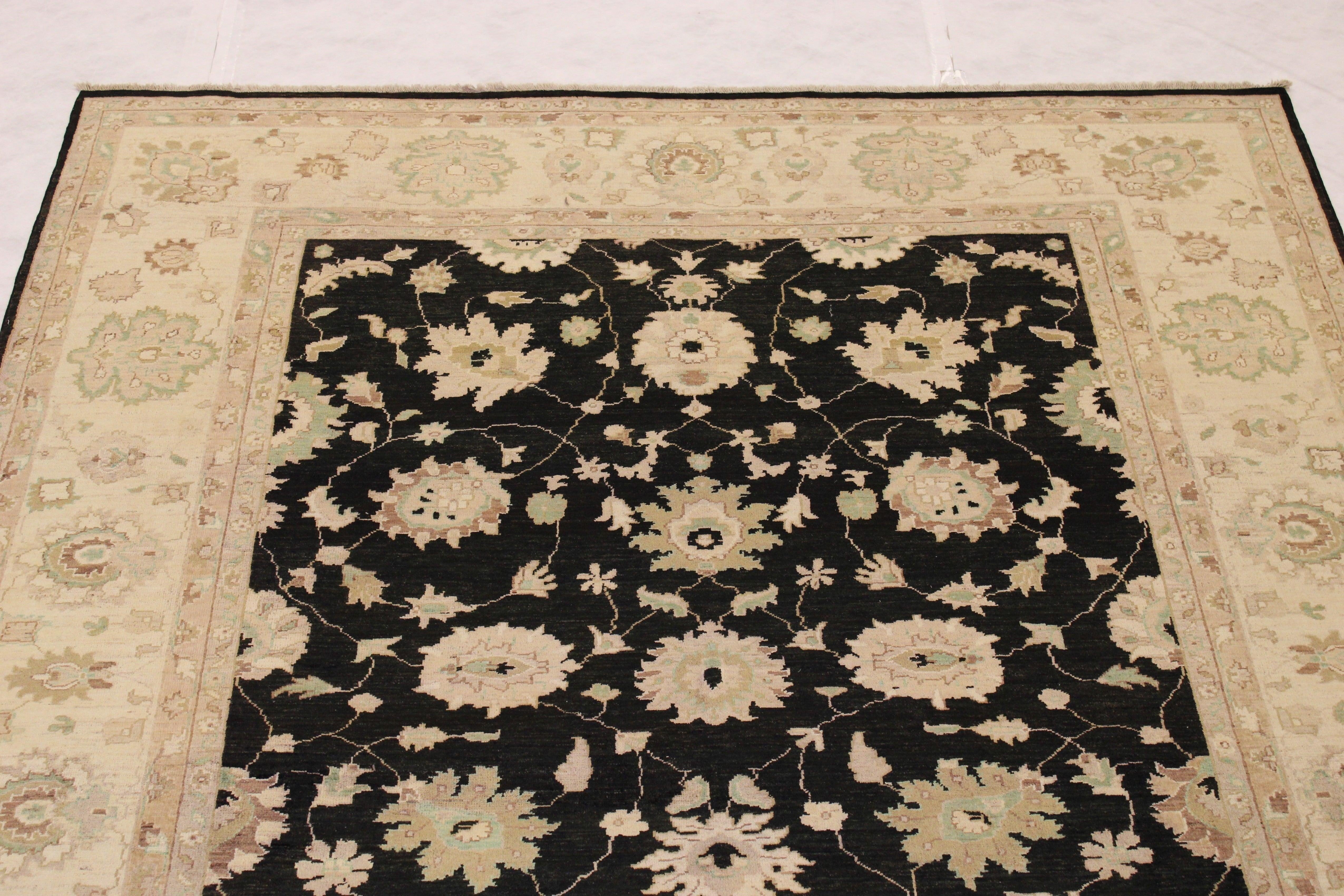  Oushak Rugs, Hand Knotted Wool Rug, Peshawar Rug, Oriental Rug, Rugs For Office