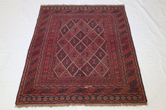 Tribal Rug, Afghani Rug, Hand Knotted Rug, 5x6 Area Rug