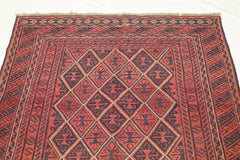 Tribal Rug, Afghani Rug, Hand Knotted Rug, 5x6 Area Rug