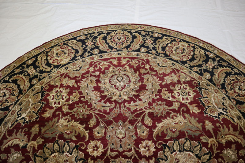 Jaipur Rug, Round Rug, Traditional Rug, Authentic Rug, 9x9 Rug