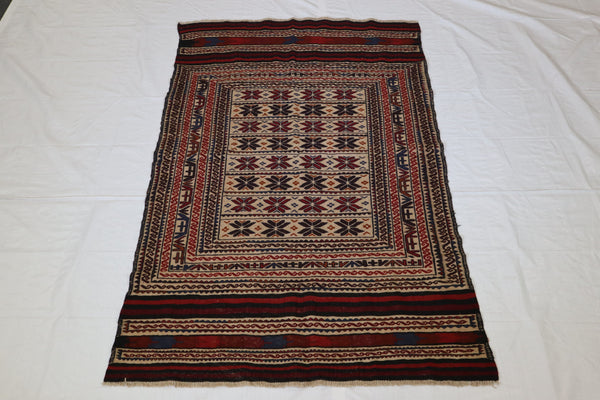 Oushak Rug, Afghan Rug, Tribal Design Rug, Wool Rug